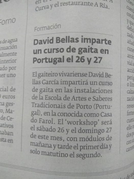 Atividades da EAST no Porto são notícia de jornal na Galiza!
