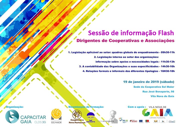 Formação Flash para Dirigentes de Cooperativas e Associações │19 de janeiro de 2019